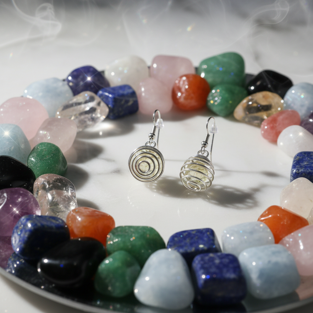 Energy stone earrings